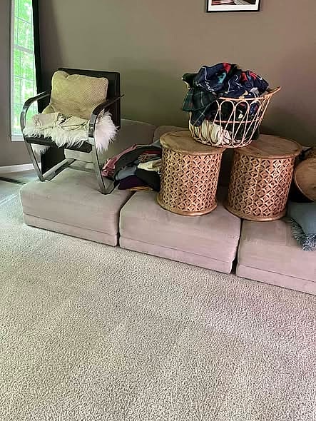 Freshly cleaned living room carpet by EnviroGreen in Warwick, NY